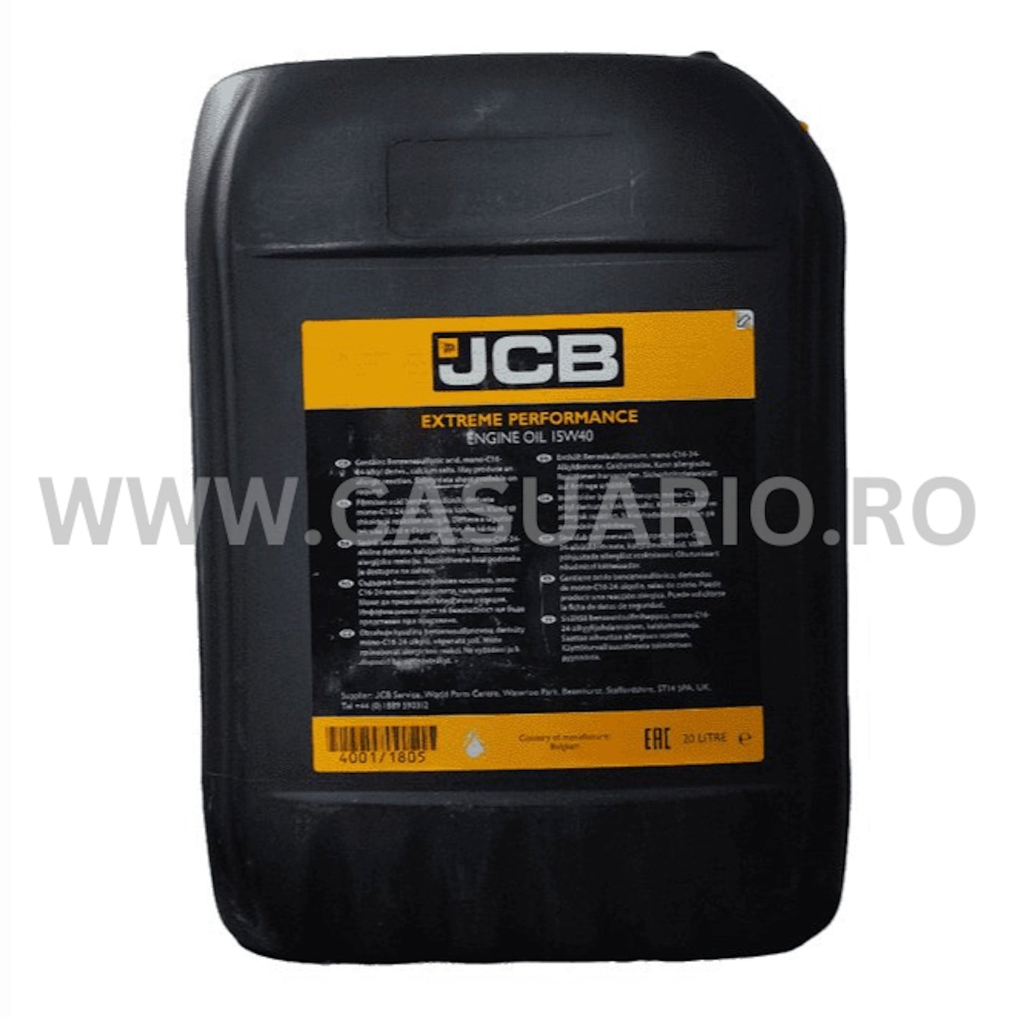 Ulei Motor JCB 15W40 EP 20L : 4001/1805